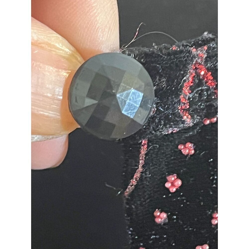 Notation Jacket 1x Black Rhinestone Glitter Witch… - image 7